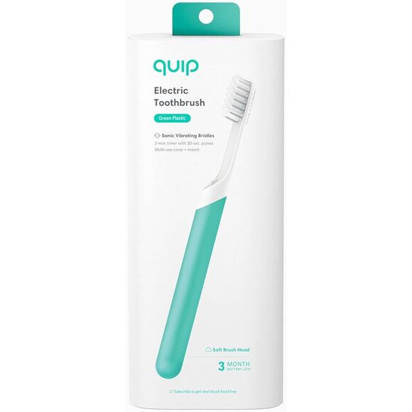 NEW quip Electric Toothbrush - Green (3Months) - Picture 1 of 2